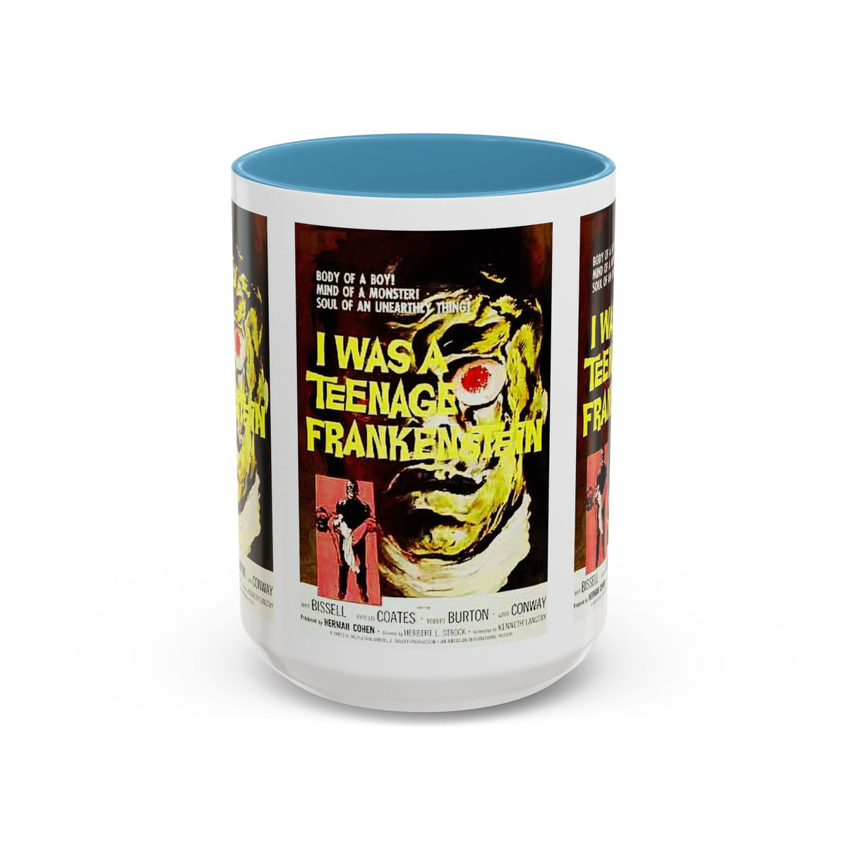 Cult Classic Movie Poster Art Accent Coffee Mug (11, 15oz) - I Was A Teenage Frankenstein 1957 - Mug