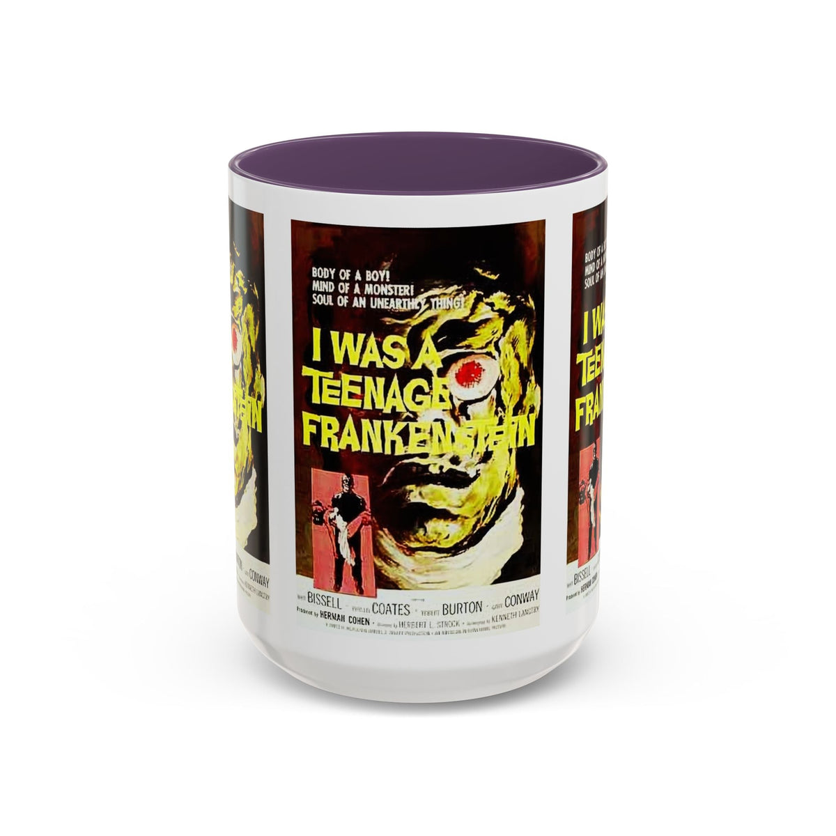 Cult Classic Movie Poster Art Accent Coffee Mug (11, 15oz) - I Was A Teenage Frankenstein 1957 - Mug