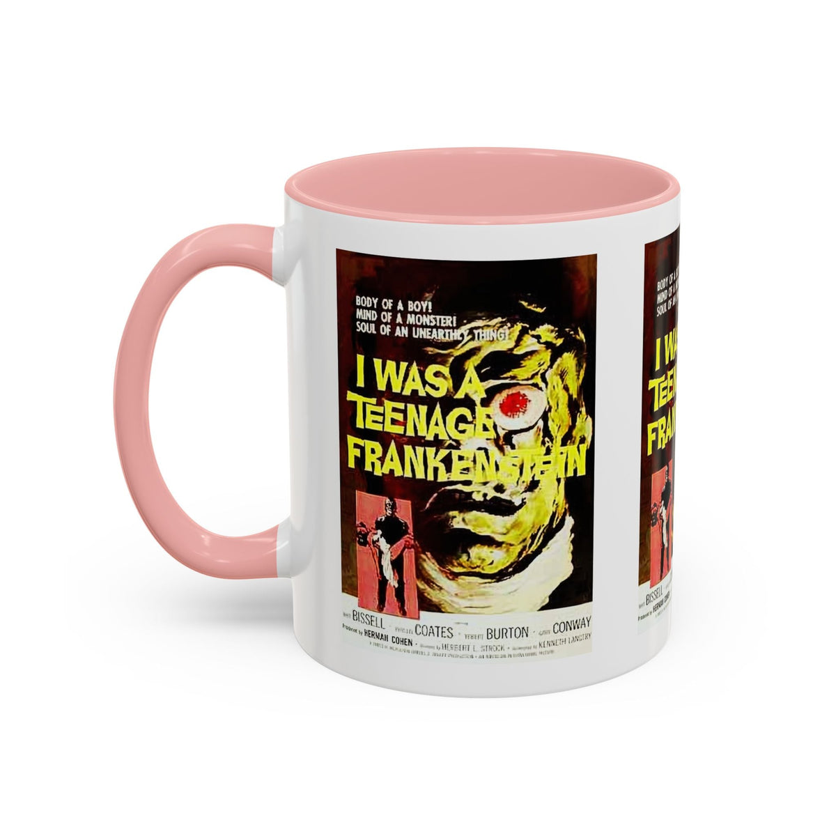 Cult Classic Movie Poster Art Accent Coffee Mug (11, 15oz) - I Was A Teenage Frankenstein 1957 - Mug