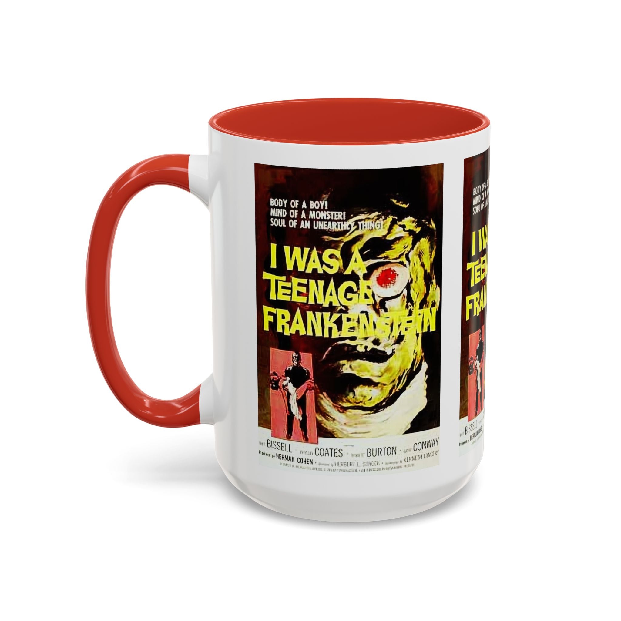 Cult Classic Movie Poster Art Accent Coffee Mug (11, 15oz) - I Was A Teenage Frankenstein 1957 - POPvault