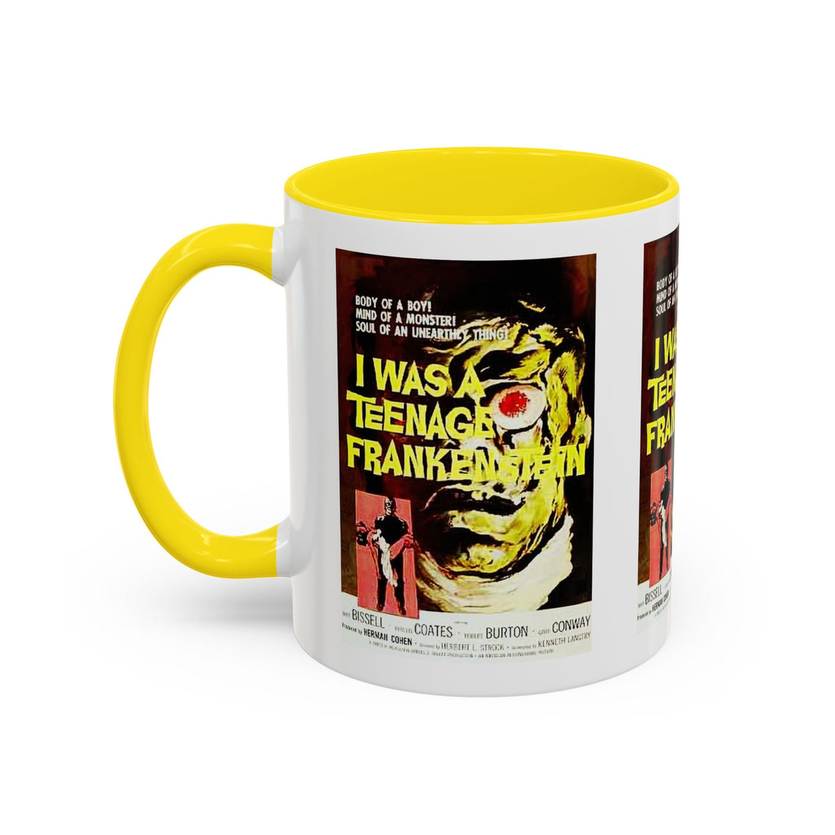 Cult Classic Movie Poster Art Accent Coffee Mug (11, 15oz) - I Was A Teenage Frankenstein 1957 - Mug