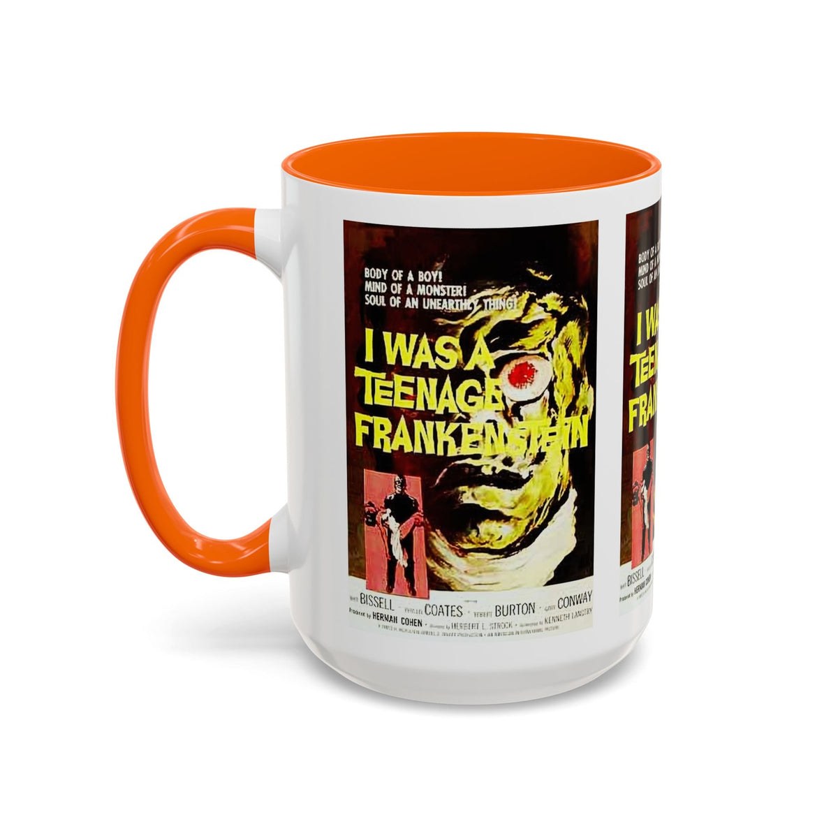 Cult Classic Movie Poster Art Accent Coffee Mug (11, 15oz) - I Was A Teenage Frankenstein 1957 - Mug