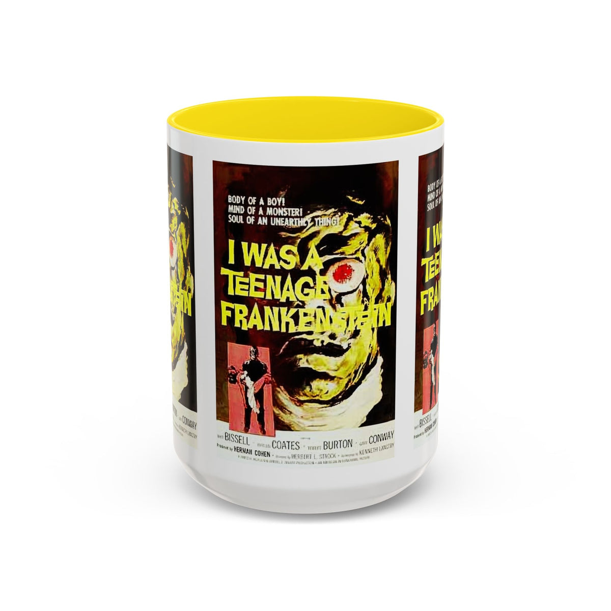 Cult Classic Movie Poster Art Accent Coffee Mug (11, 15oz) - I Was A Teenage Frankenstein 1957 - Mug