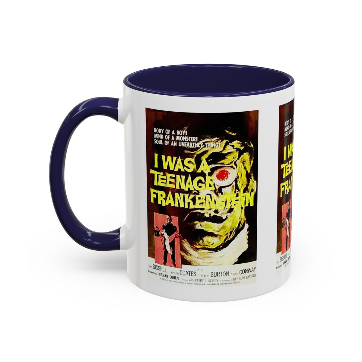 Cult Classic Movie Poster Art Accent Coffee Mug (11, 15oz) - I Was A Teenage Frankenstein 1957 - Mug