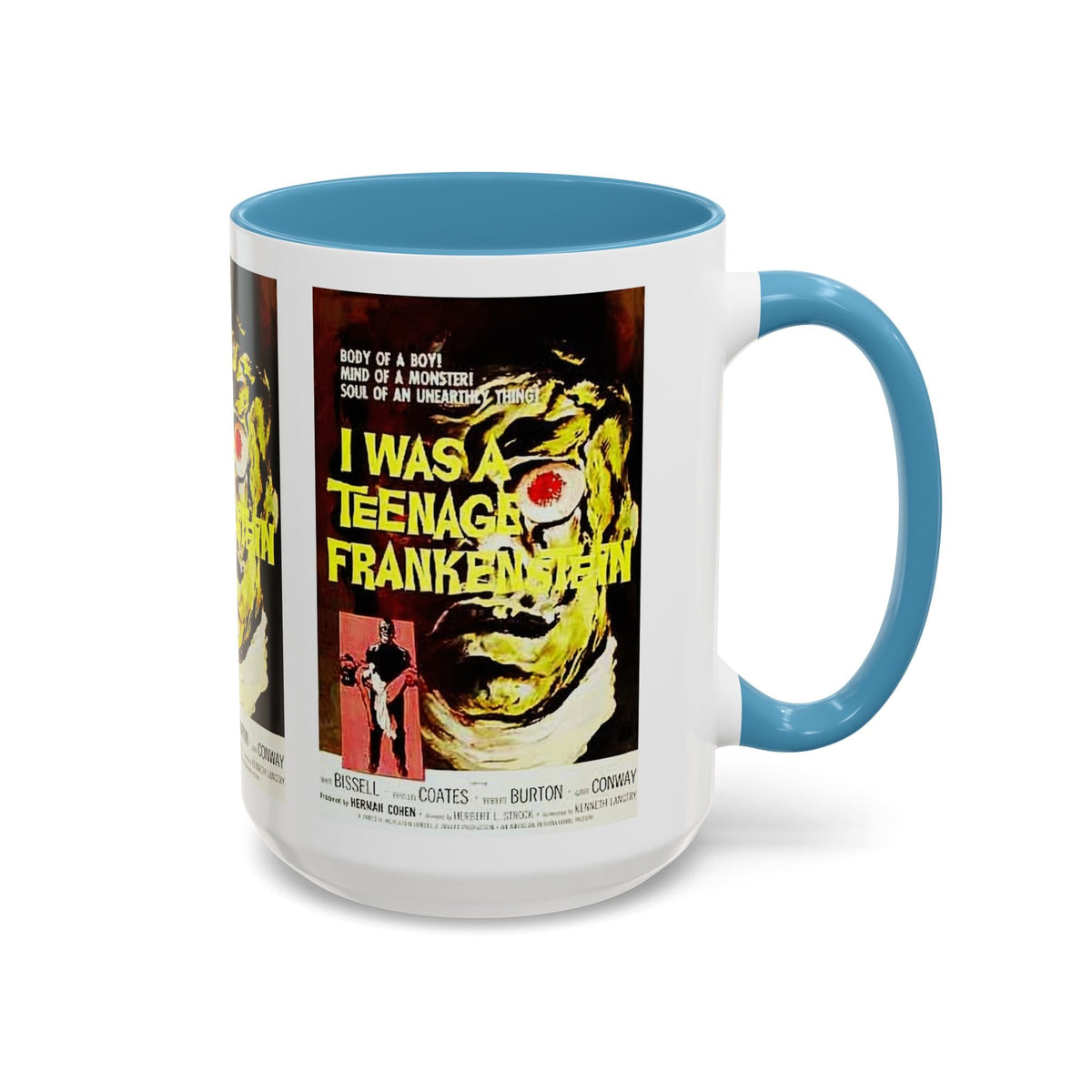 Cult Classic Movie Poster Art Accent Coffee Mug (11, 15oz) - I Was A Teenage Frankenstein 1957 - Mug