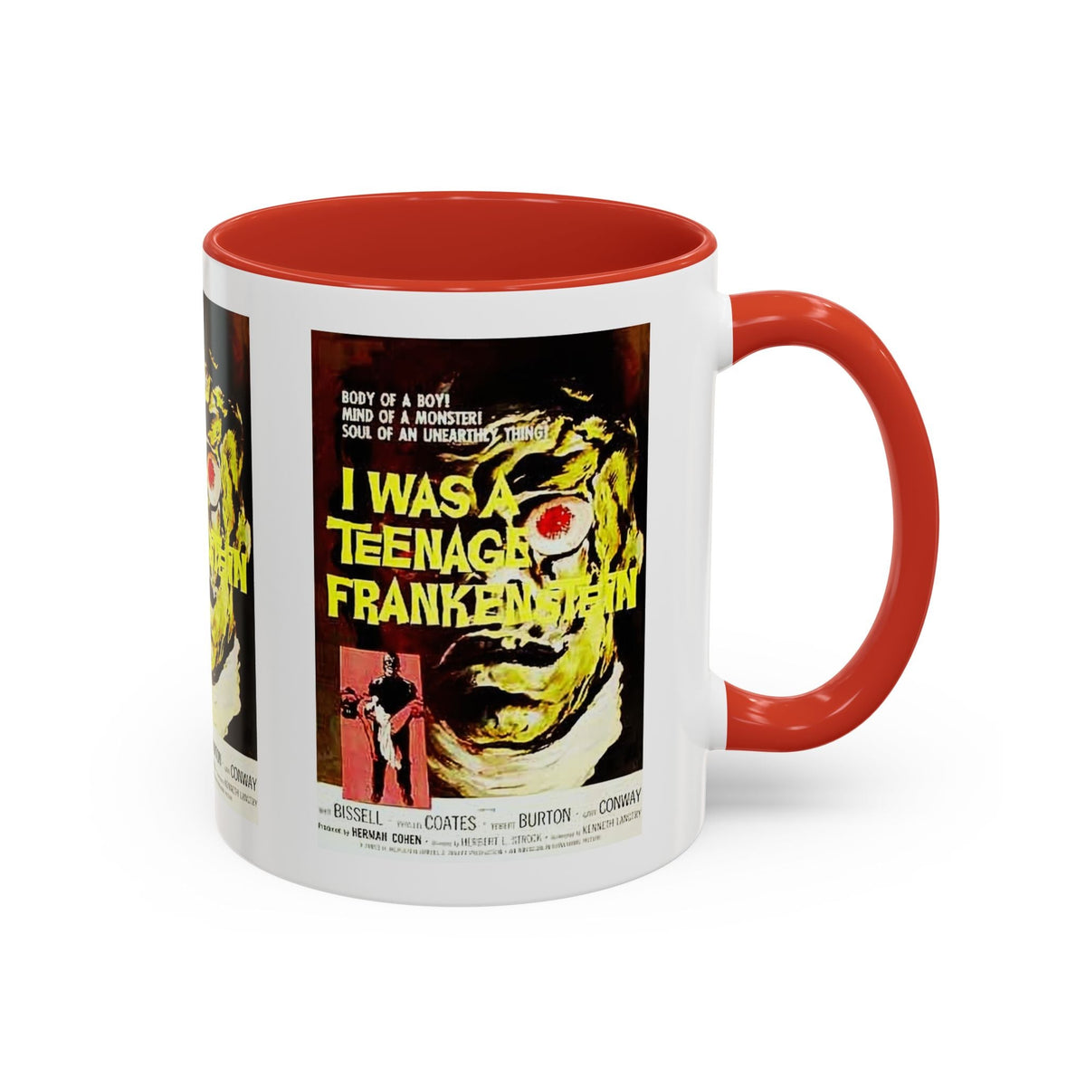 Cult Classic Movie Poster Art Accent Coffee Mug (11, 15oz) - I Was A Teenage Frankenstein 1957 - Mug