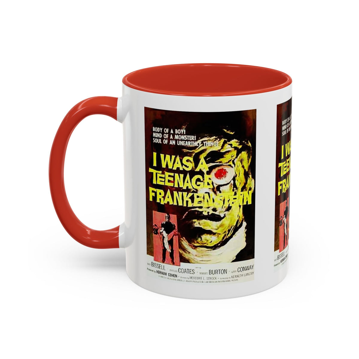 Cult Classic Movie Poster Art Accent Coffee Mug (11, 15oz) - I Was A Teenage Frankenstein 1957 - Mug