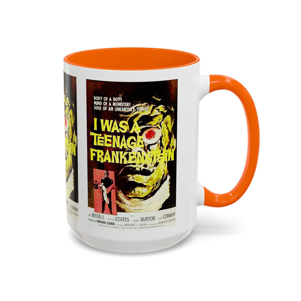 Cult Classic Movie Poster Art Accent Coffee Mug (11, 15oz) - I Was A Teenage Frankenstein 1957 - Mug