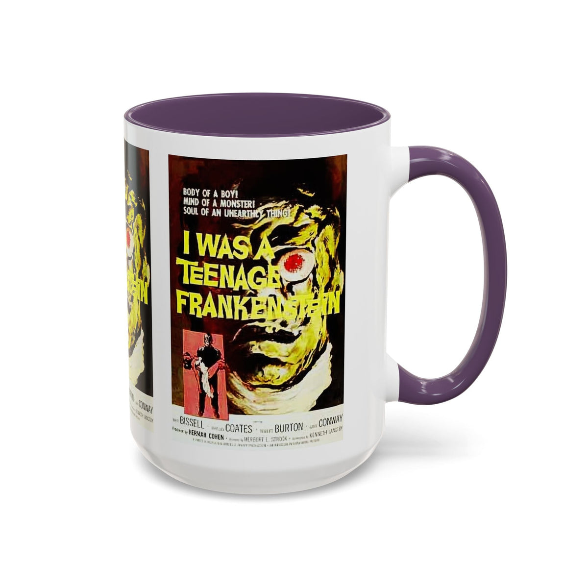 Cult Classic Movie Poster Art Accent Coffee Mug (11, 15oz) - I Was A Teenage Frankenstein 1957 - Mug