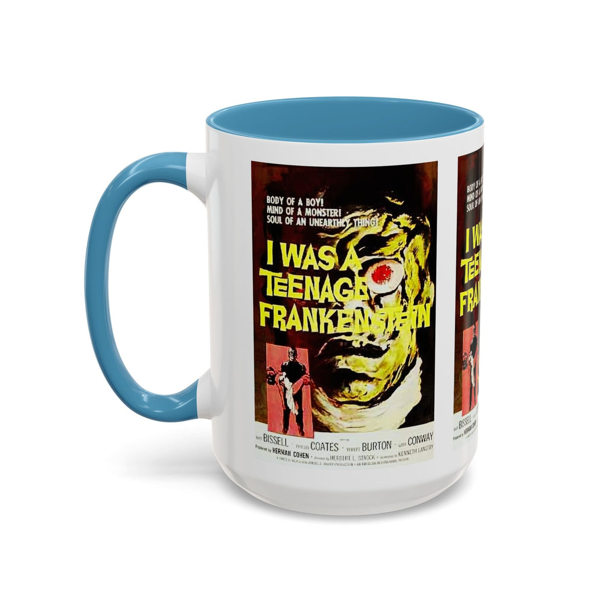 Cult Classic Movie Poster Art Accent Coffee Mug (11, 15oz) - I Was A Teenage Frankenstein 1957 - Mug