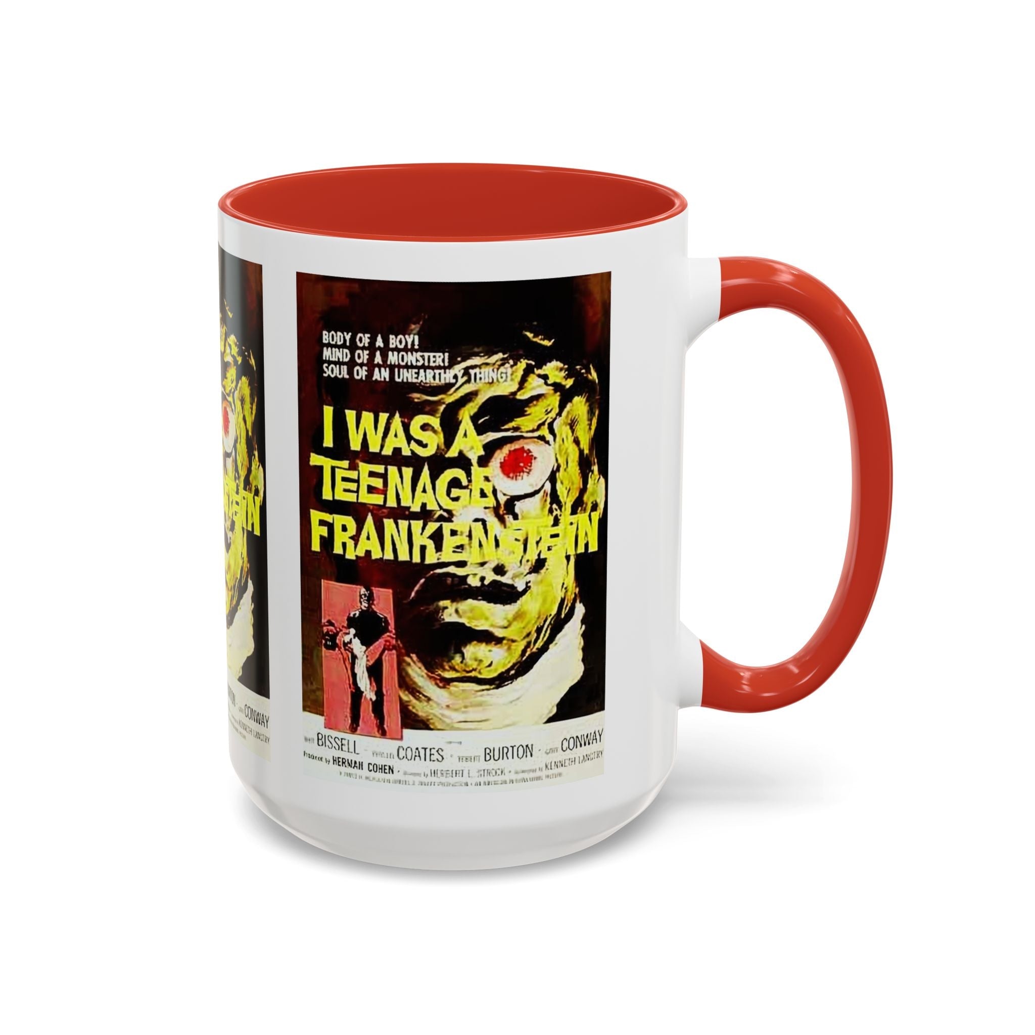 Cult Classic Movie Poster Art Accent Coffee Mug (11, 15oz) - I Was A Teenage Frankenstein 1957 - POPvault