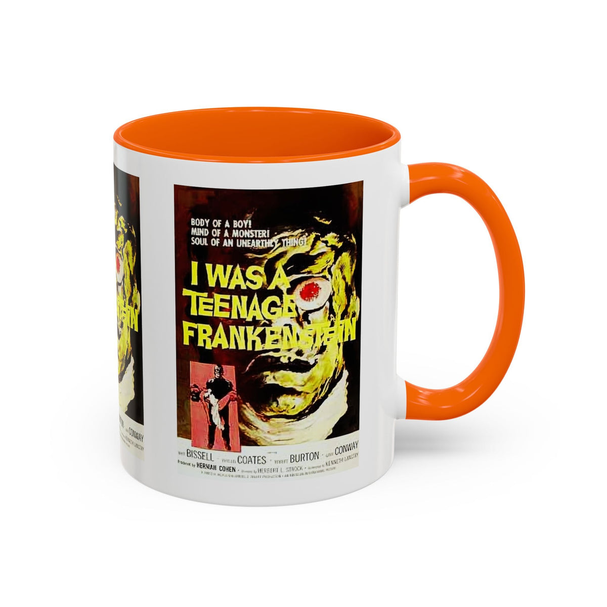 Cult Classic Movie Poster Art Accent Coffee Mug (11, 15oz) - I Was A Teenage Frankenstein 1957 - Mug