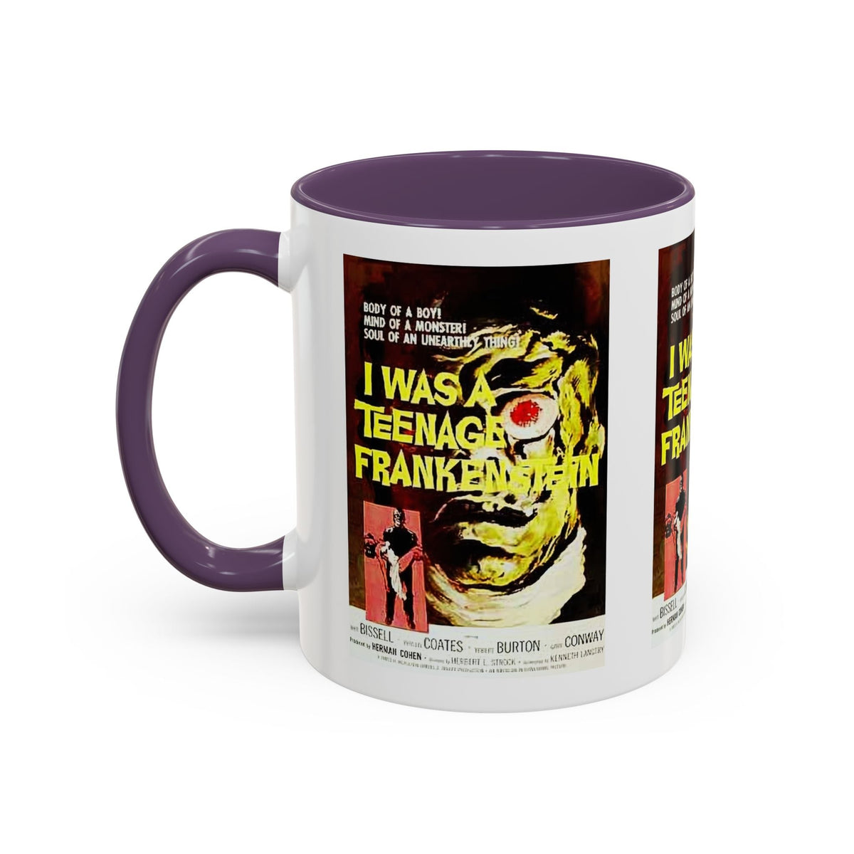 Cult Classic Movie Poster Art Accent Coffee Mug (11, 15oz) - I Was A Teenage Frankenstein 1957 - Mug