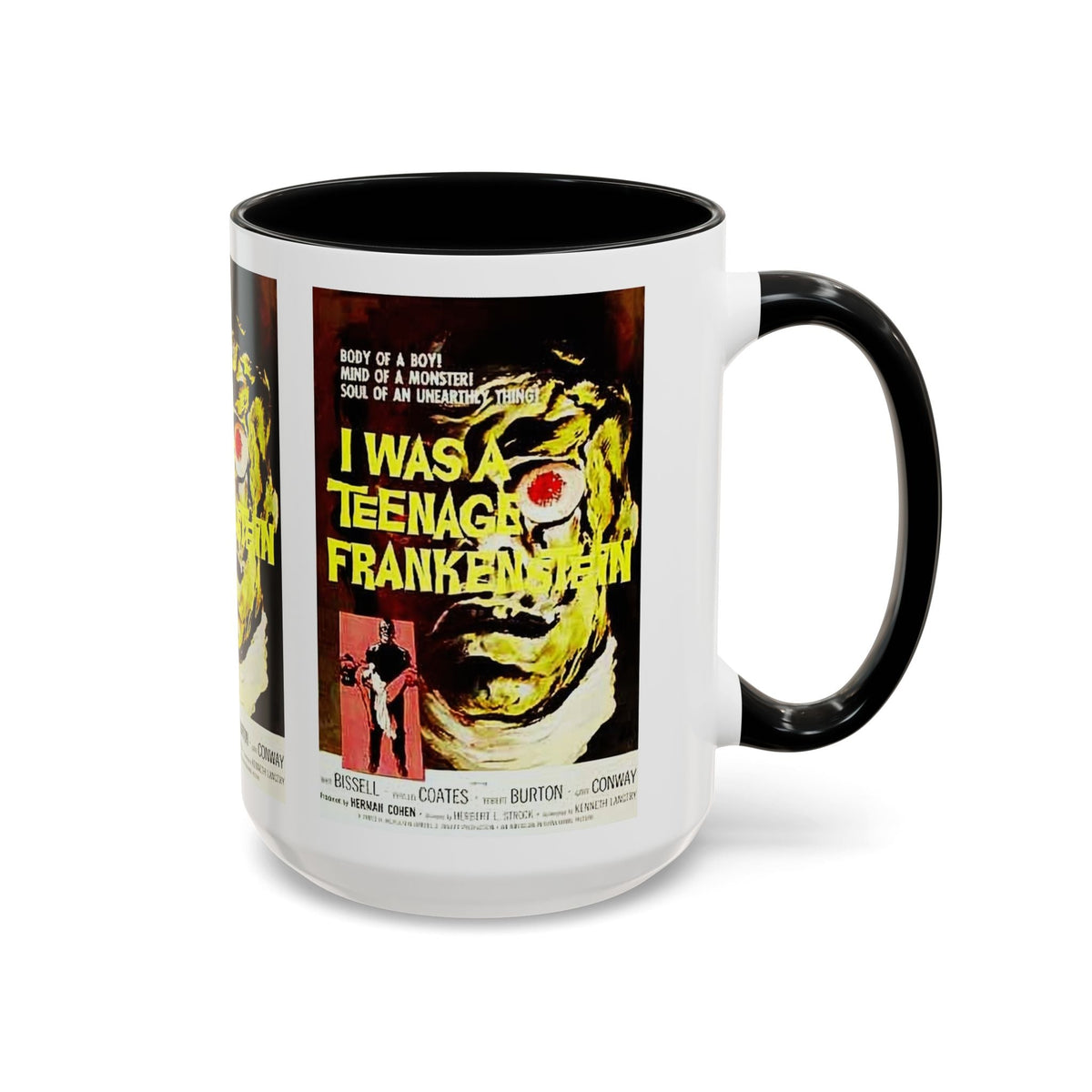 Cult Classic Movie Poster Art Accent Coffee Mug (11, 15oz) - I Was A Teenage Frankenstein 1957 - Mug