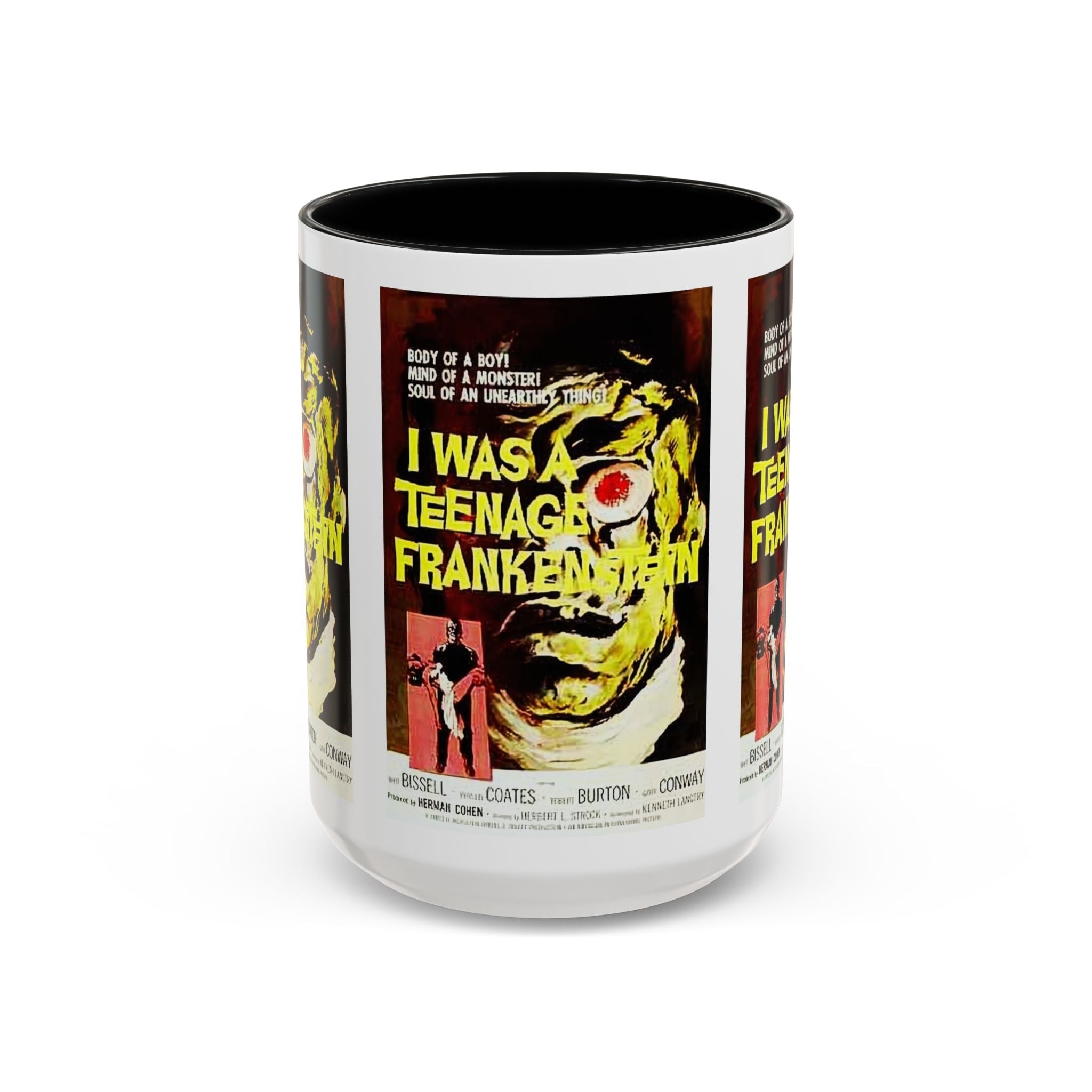 Cult Classic Movie Poster Art Accent Coffee Mug (11, 15oz) - I Was A Teenage Frankenstein 1957 - POPvault