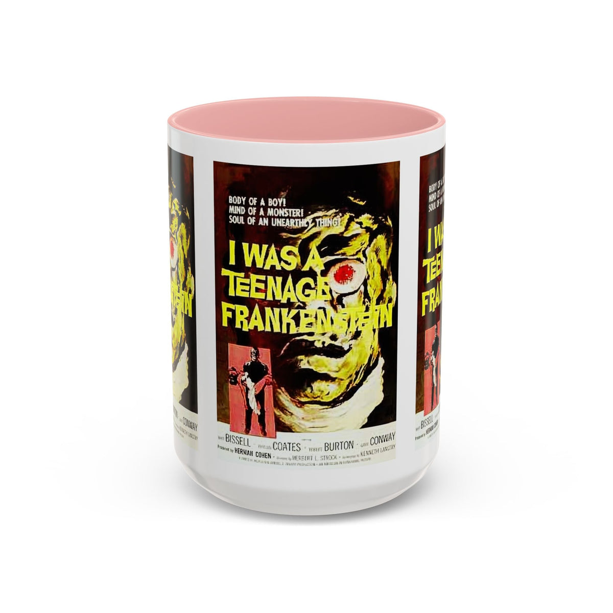 Cult Classic Movie Poster Art Accent Coffee Mug (11, 15oz) - I Was A Teenage Frankenstein 1957 - Mug