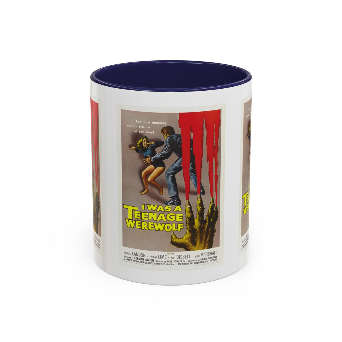 Cult Classic Movie Poster Art Accent Coffee Mug (11, 15oz) - I Was A Teenage Werewolf 1957 - Mug