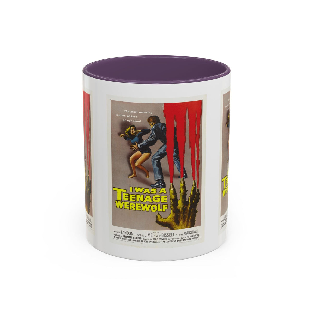 Cult Classic Movie Poster Art Accent Coffee Mug (11, 15oz) - I Was A Teenage Werewolf 1957 - Mug