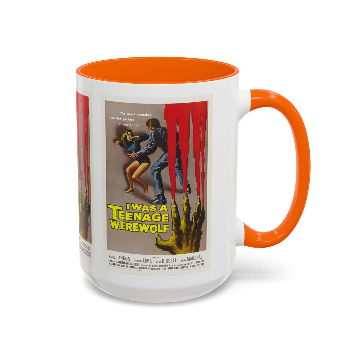 Cult Classic Movie Poster Art Accent Coffee Mug (11, 15oz) - I Was A Teenage Werewolf 1957 - Mug