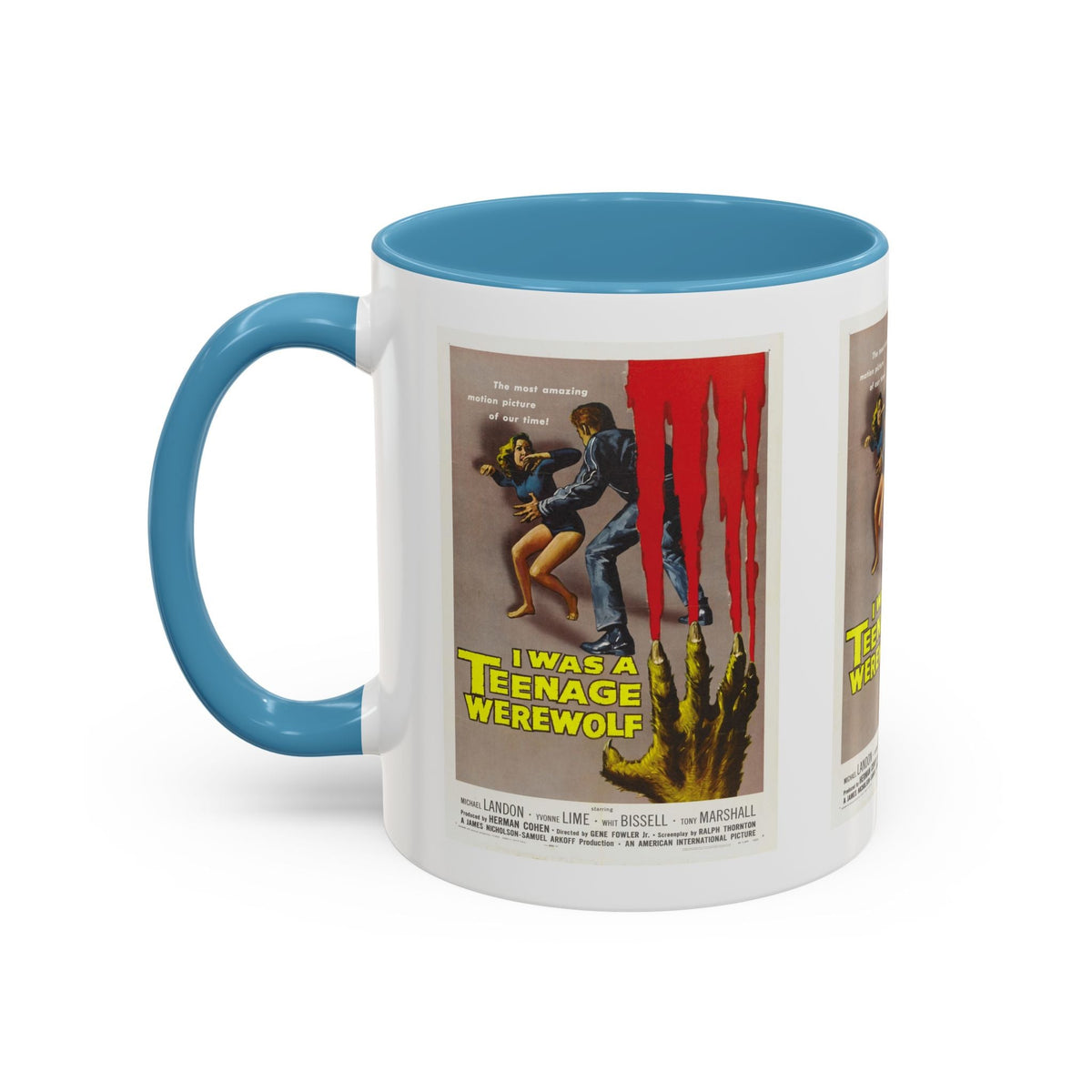 Cult Classic Movie Poster Art Accent Coffee Mug (11, 15oz) - I Was A Teenage Werewolf 1957 - Mug