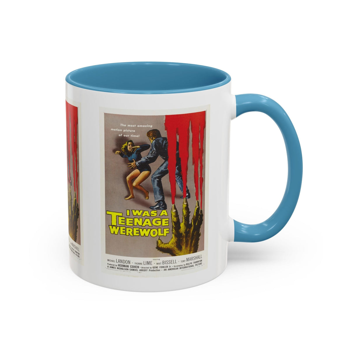 Cult Classic Movie Poster Art Accent Coffee Mug (11, 15oz) - I Was A Teenage Werewolf 1957 - Mug