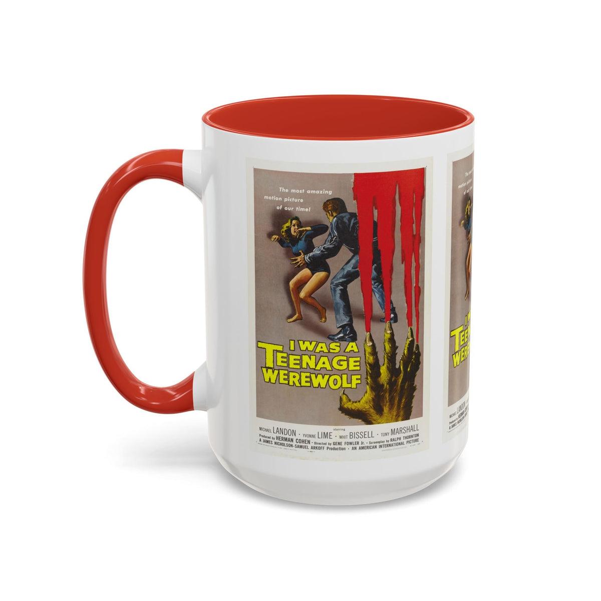 Cult Classic Movie Poster Art Accent Coffee Mug (11, 15oz) - I Was A Teenage Werewolf 1957 - Mug