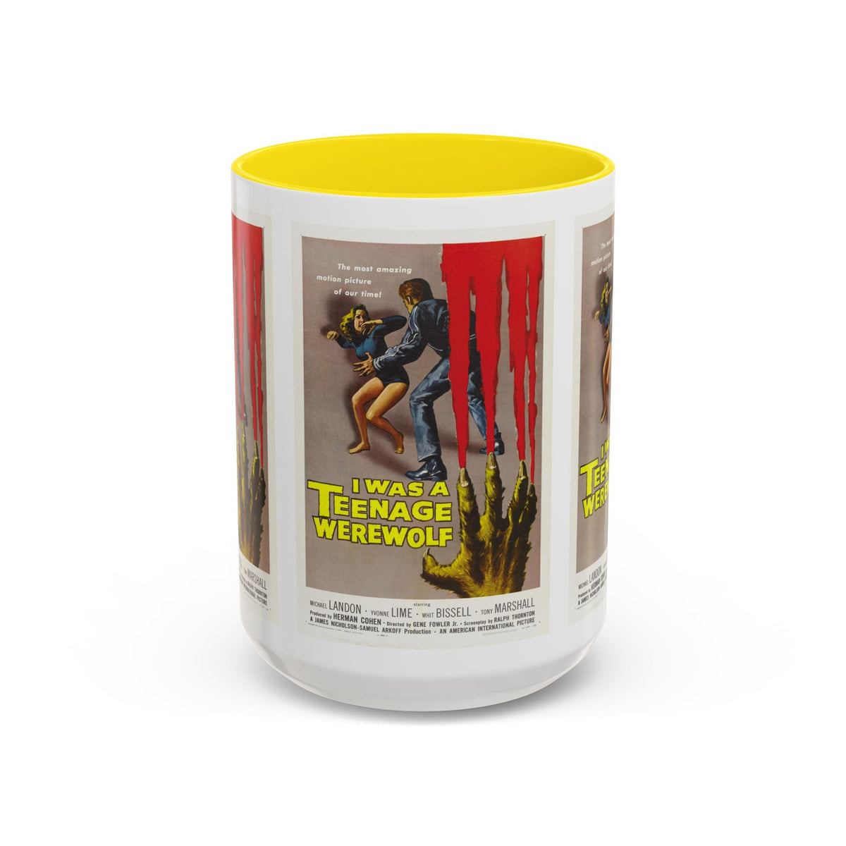 Cult Classic Movie Poster Art Accent Coffee Mug (11, 15oz) - I Was A Teenage Werewolf 1957 - Mug