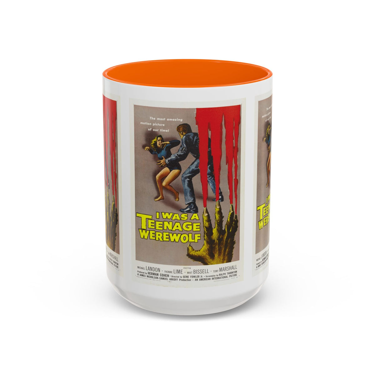 Cult Classic Movie Poster Art Accent Coffee Mug (11, 15oz) - I Was A Teenage Werewolf 1957 - Mug