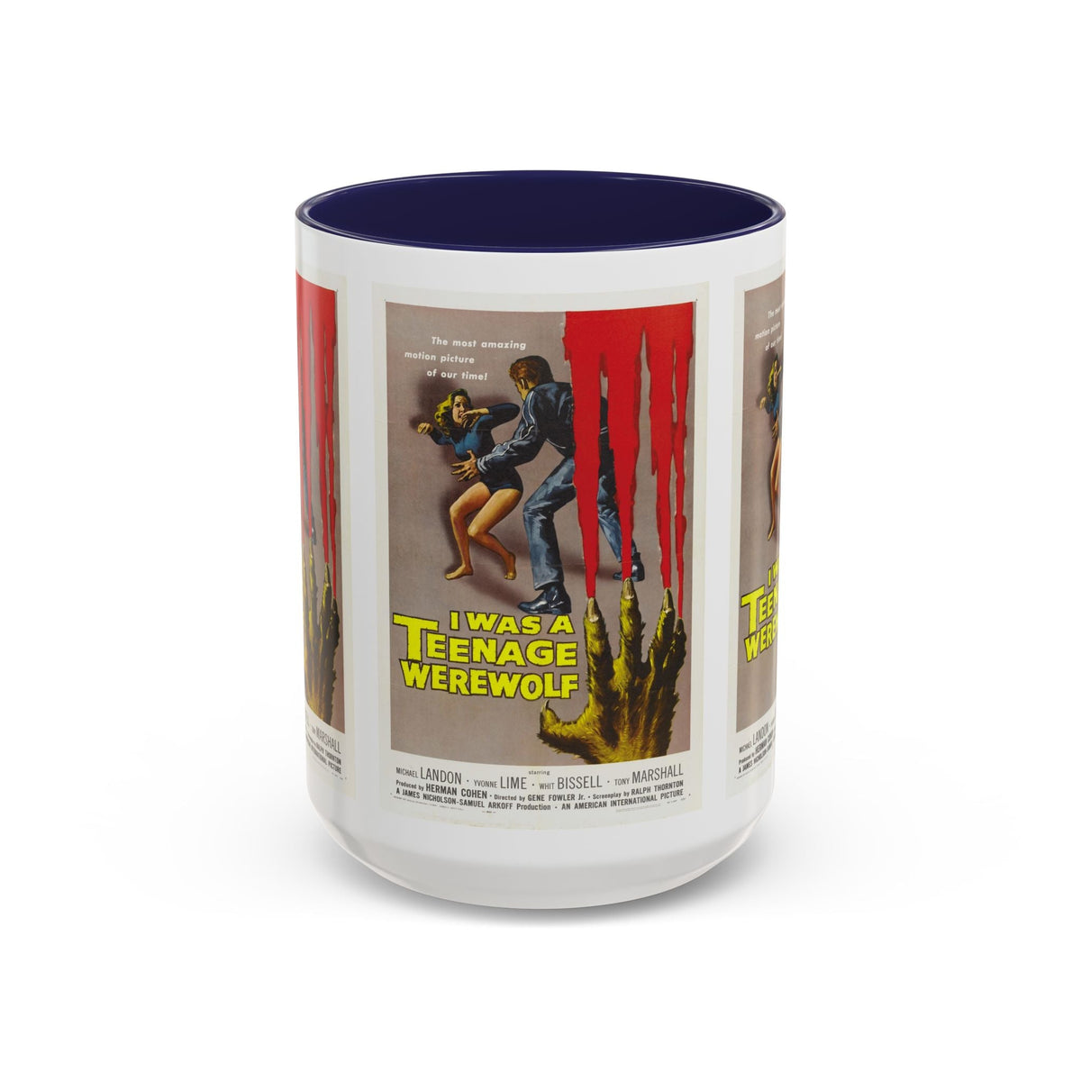 Cult Classic Movie Poster Art Accent Coffee Mug (11, 15oz) - I Was A Teenage Werewolf 1957 - Mug