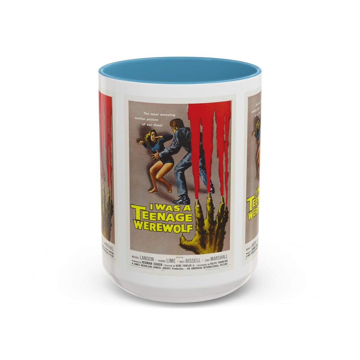 Cult Classic Movie Poster Art Accent Coffee Mug (11, 15oz) - I Was A Teenage Werewolf 1957 - Mug