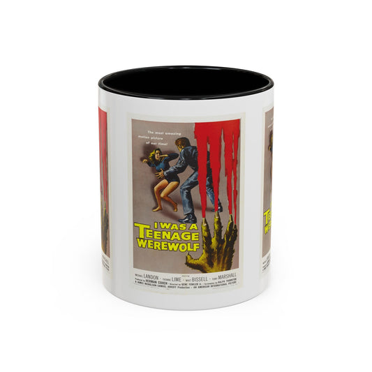 Cult Classic Movie Poster Art Accent Coffee Mug (11, 15oz) - I Was A Teenage Werewolf 1957 - Mug