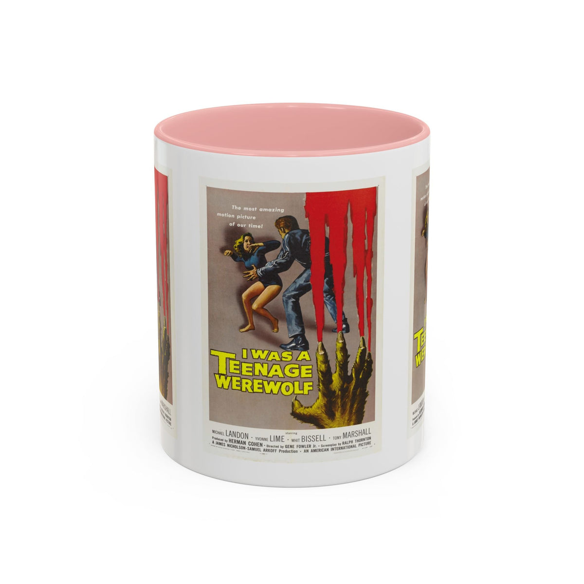 Cult Classic Movie Poster Art Accent Coffee Mug (11, 15oz) - I Was A Teenage Werewolf 1957 - Mug