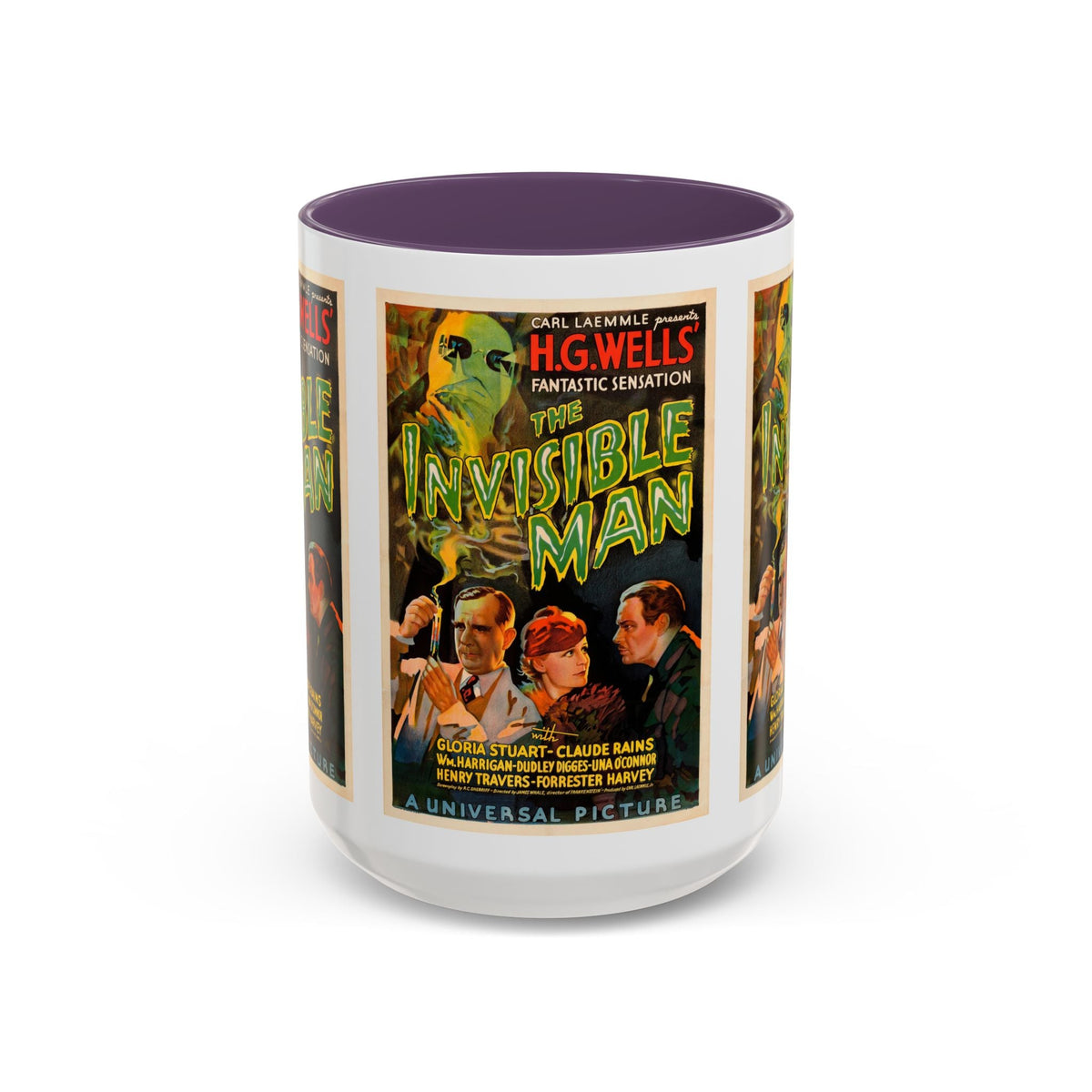 Cult Classic Movie Poster Art Accent Coffee Mug (11, 15oz) - Invisible Man 1933 - Mug