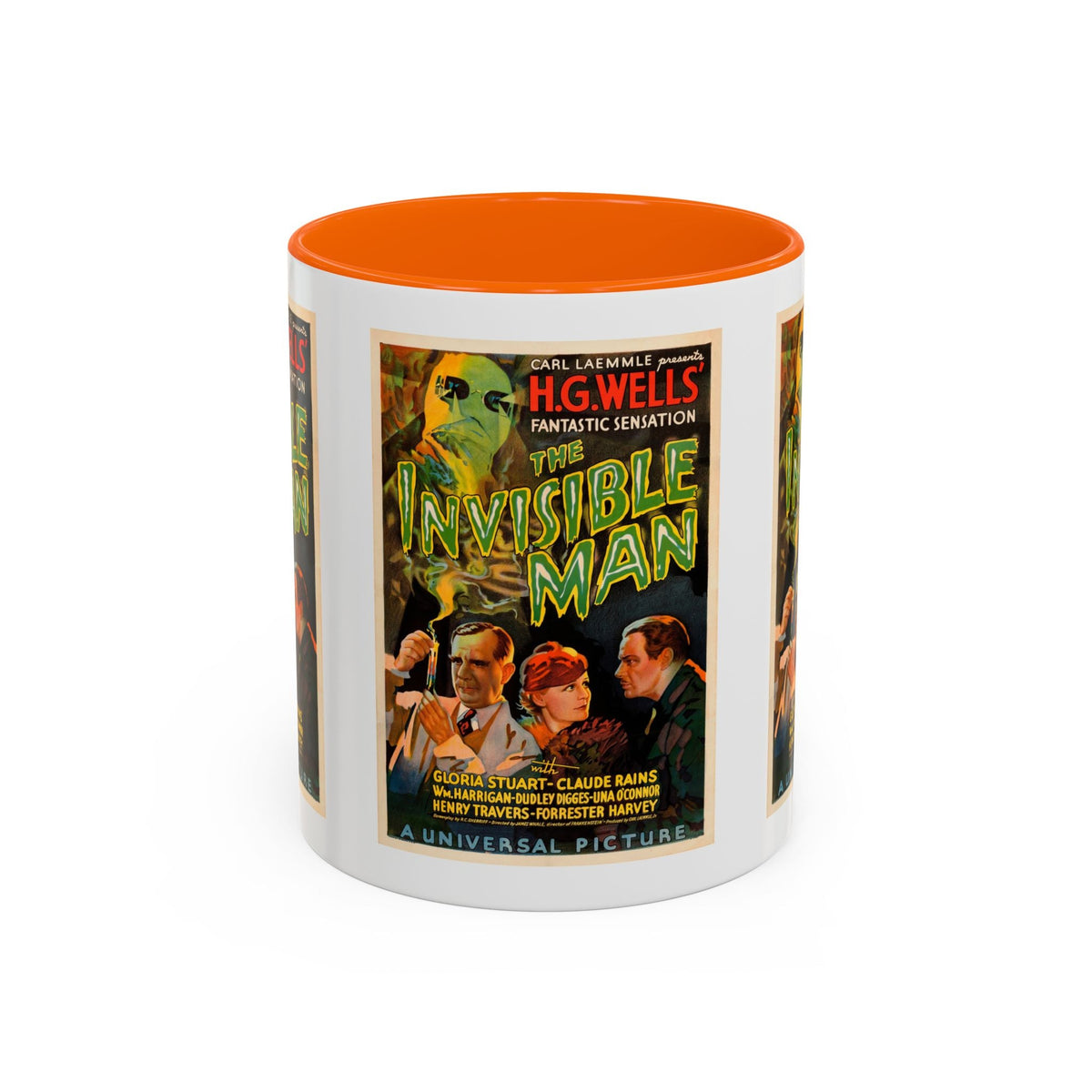 Cult Classic Movie Poster Art Accent Coffee Mug (11, 15oz) - Invisible Man 1933 - Mug