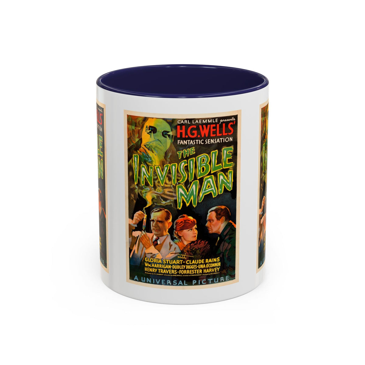 Cult Classic Movie Poster Art Accent Coffee Mug (11, 15oz) - Invisible Man 1933 - Mug