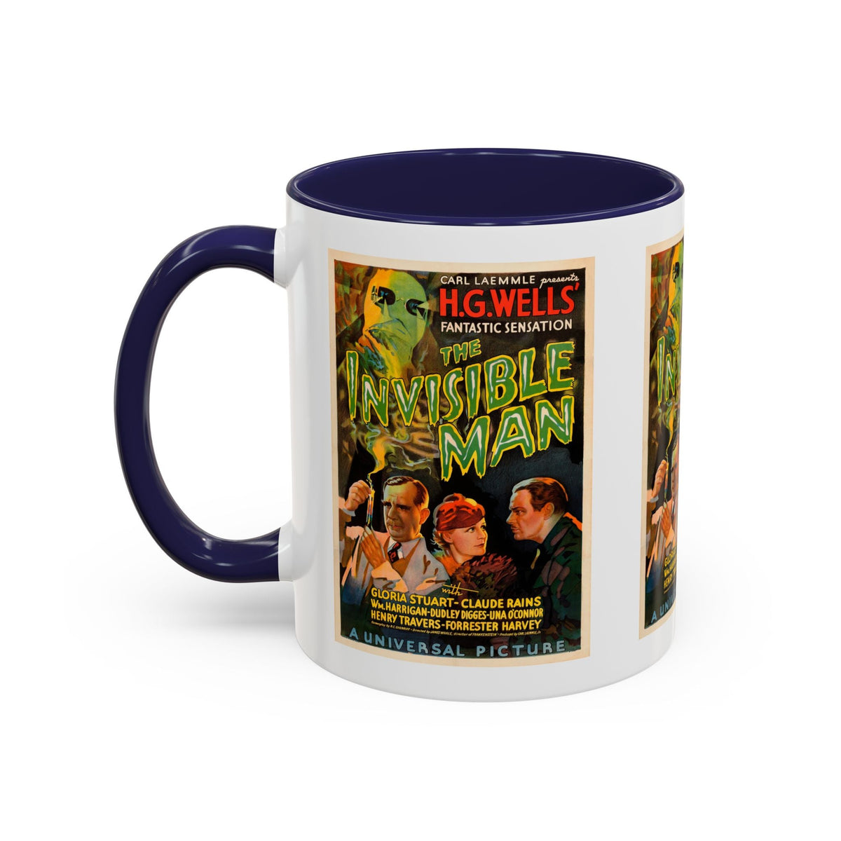 Cult Classic Movie Poster Art Accent Coffee Mug (11, 15oz) - Invisible Man 1933 - Mug