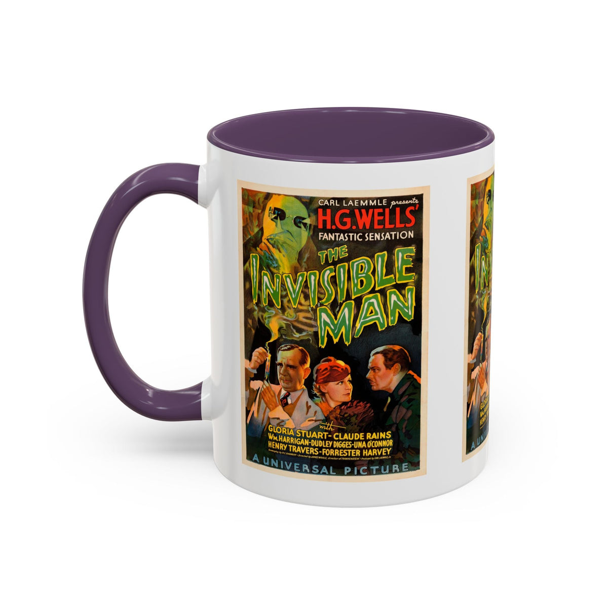 Cult Classic Movie Poster Art Accent Coffee Mug (11, 15oz) - Invisible Man 1933 - Mug