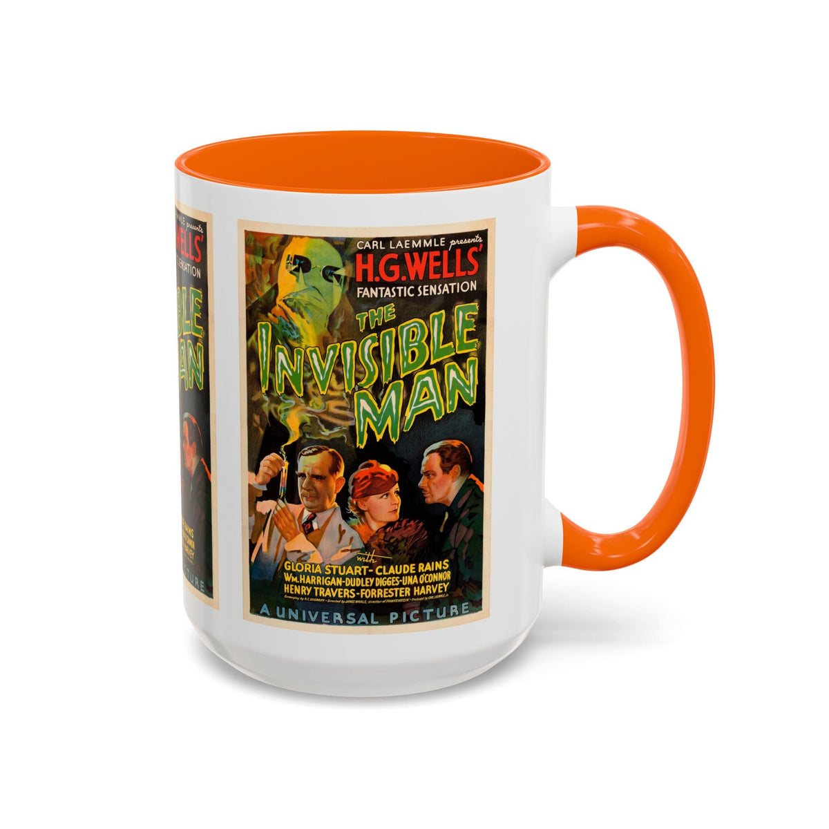 Cult Classic Movie Poster Art Accent Coffee Mug (11, 15oz) - Invisible Man 1933 - Mug