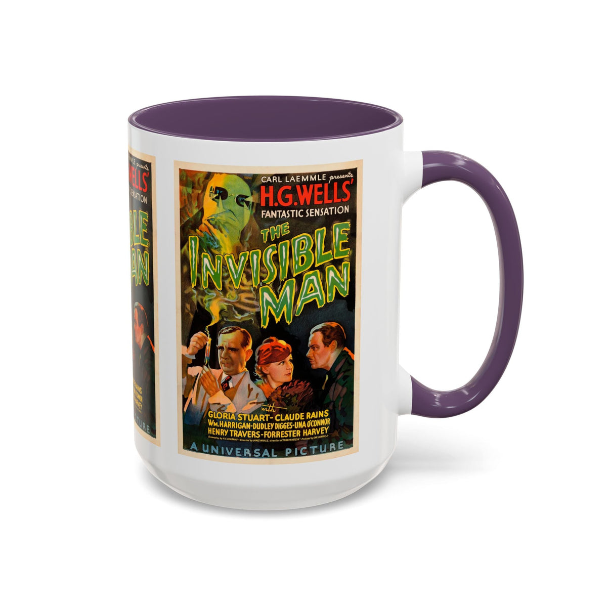 Cult Classic Movie Poster Art Accent Coffee Mug (11, 15oz) - Invisible Man 1933 - Mug