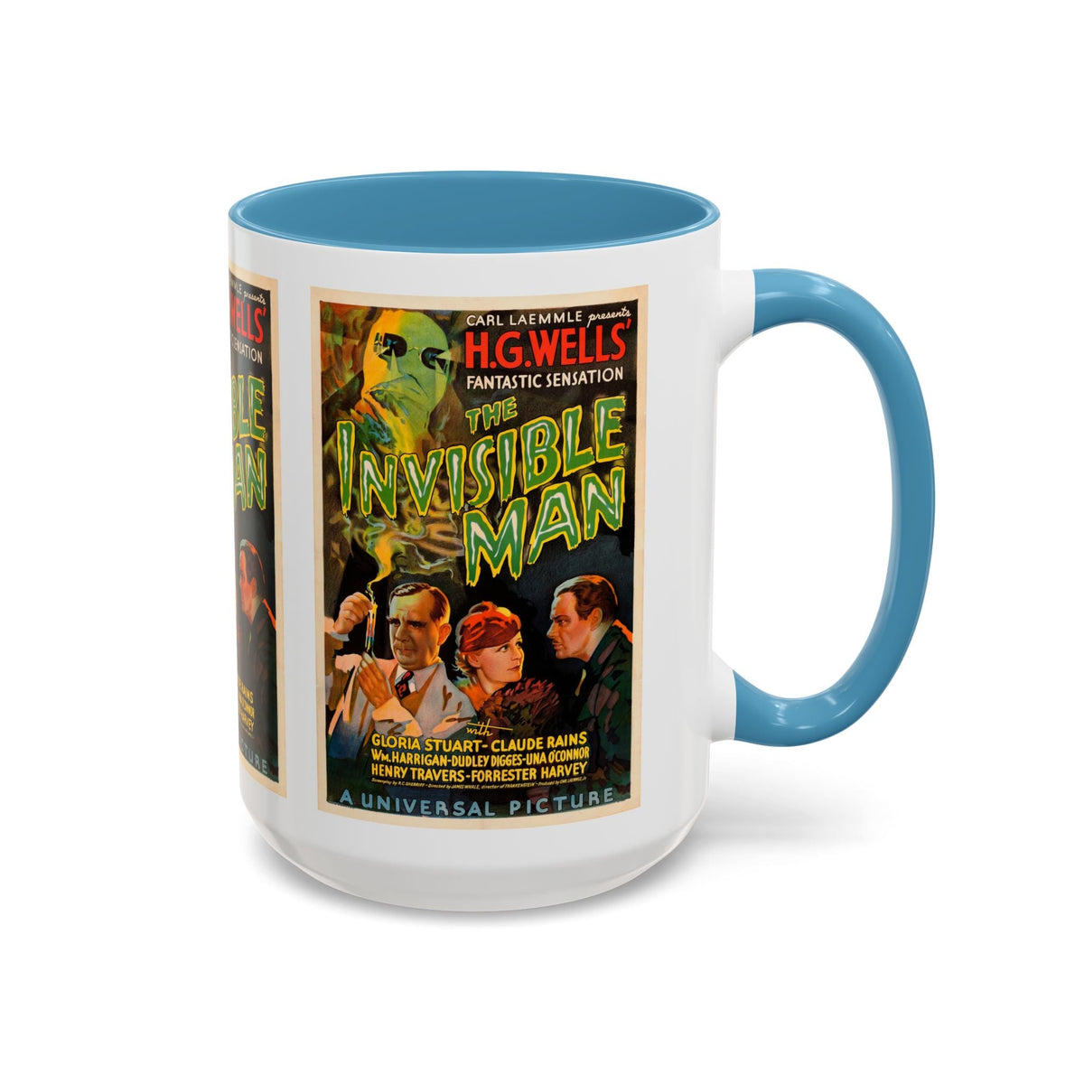 Cult Classic Movie Poster Art Accent Coffee Mug (11, 15oz) - Invisible Man 1933 - Mug