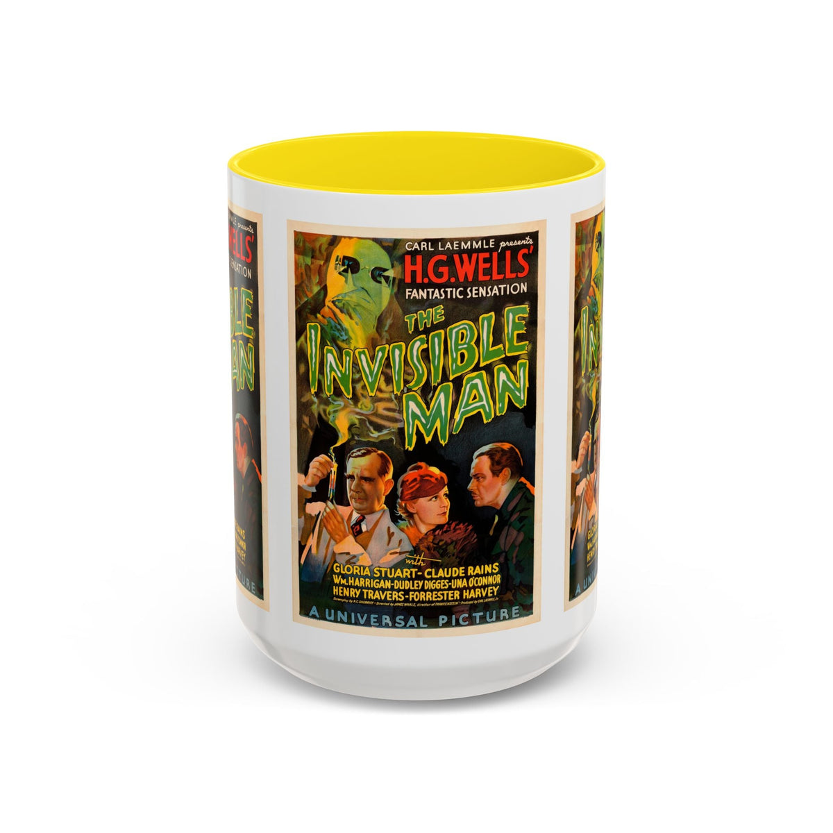 Cult Classic Movie Poster Art Accent Coffee Mug (11, 15oz) - Invisible Man 1933 - Mug