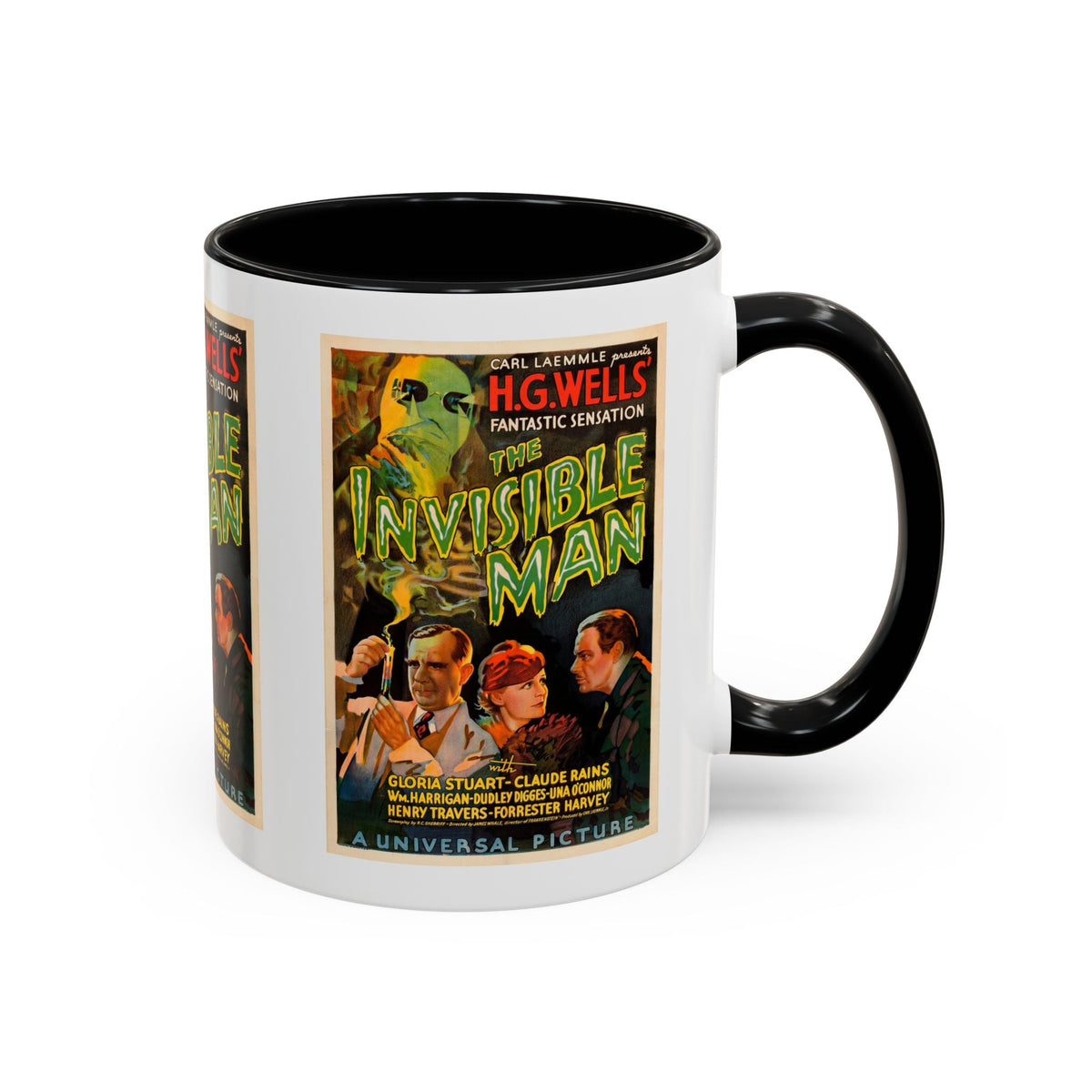 Cult Classic Movie Poster Art Accent Coffee Mug (11, 15oz) - Invisible Man 1933 - Mug