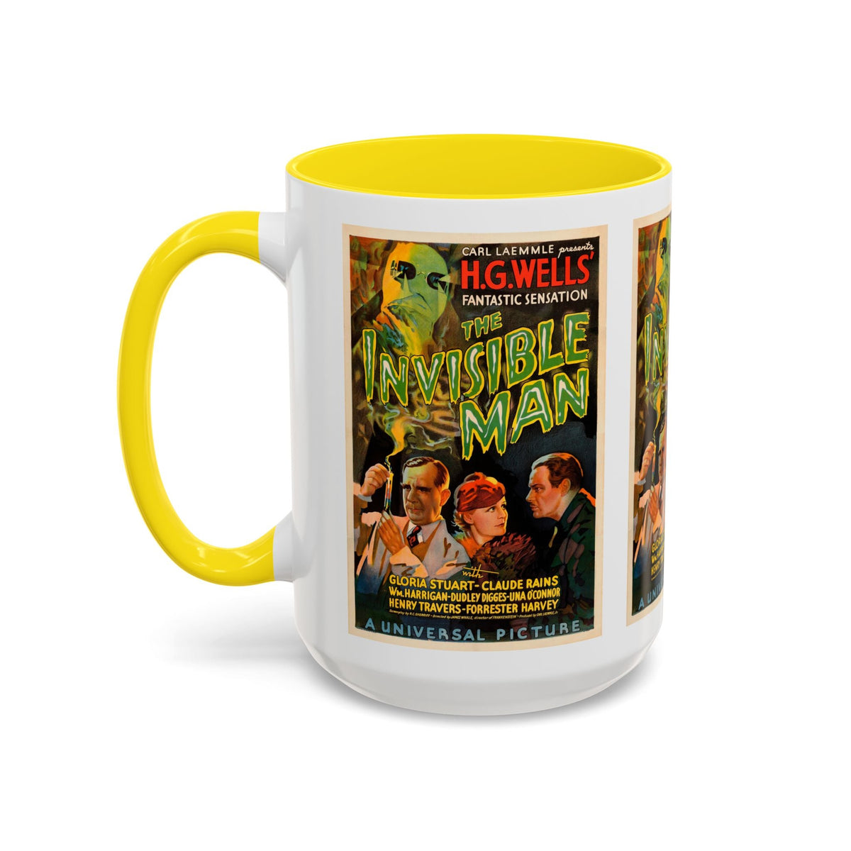Cult Classic Movie Poster Art Accent Coffee Mug (11, 15oz) - Invisible Man 1933 - Mug