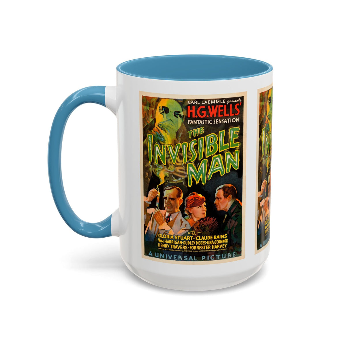 Cult Classic Movie Poster Art Accent Coffee Mug (11, 15oz) - Invisible Man 1933 - Mug