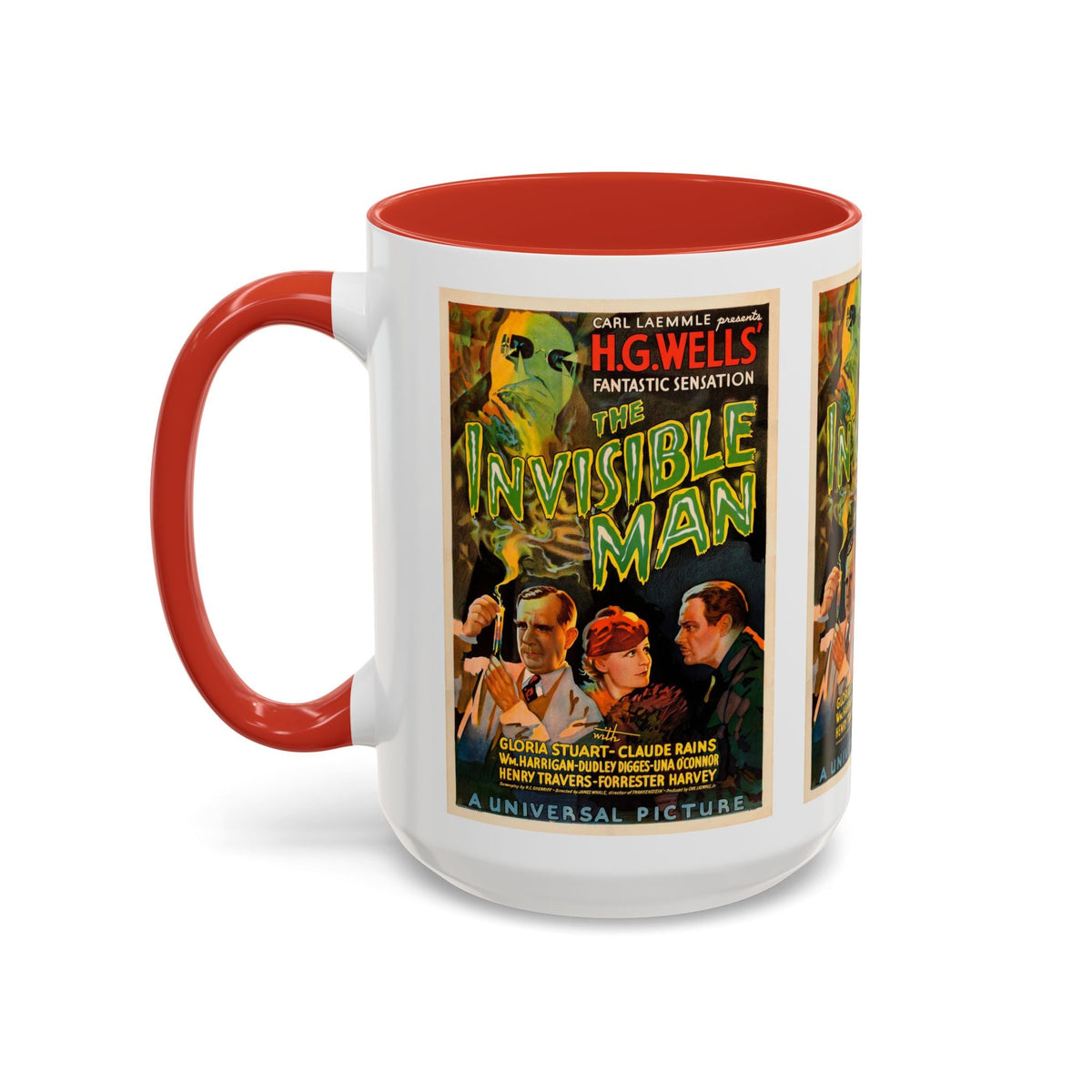 Cult Classic Movie Poster Art Accent Coffee Mug (11, 15oz) - Invisible Man 1933 - Mug