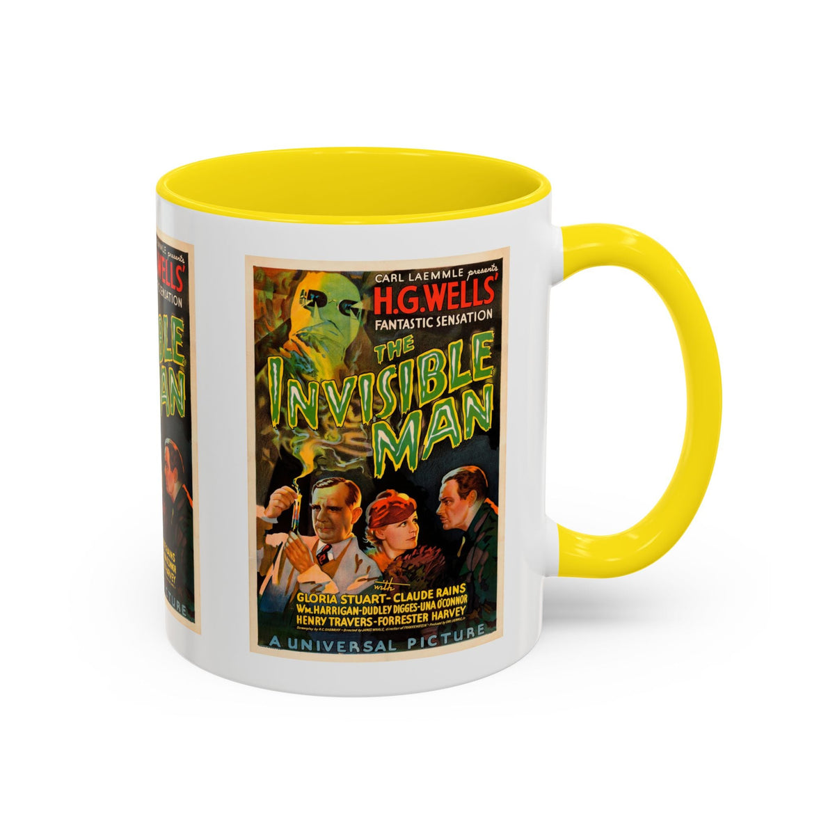 Cult Classic Movie Poster Art Accent Coffee Mug (11, 15oz) - Invisible Man 1933 - Mug