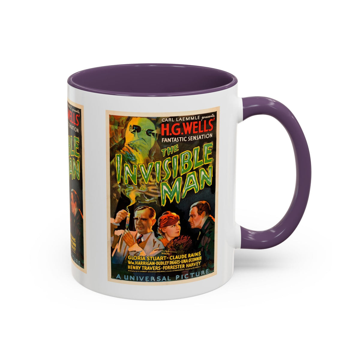 Cult Classic Movie Poster Art Accent Coffee Mug (11, 15oz) - Invisible Man 1933 - Mug