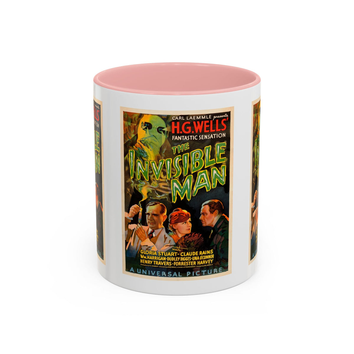 Cult Classic Movie Poster Art Accent Coffee Mug (11, 15oz) - Invisible Man 1933 - Mug