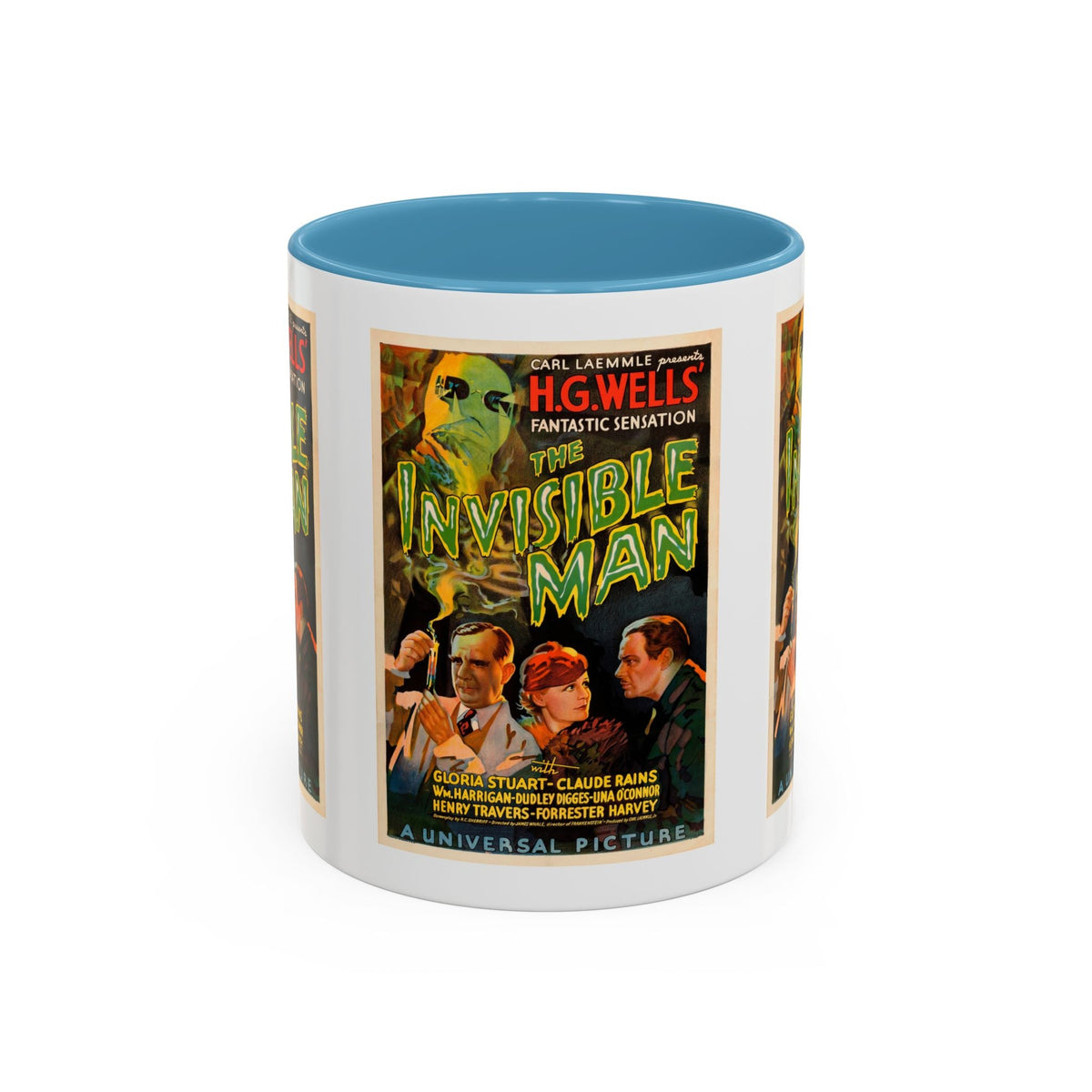 Cult Classic Movie Poster Art Accent Coffee Mug (11, 15oz) - Invisible Man 1933 - Mug