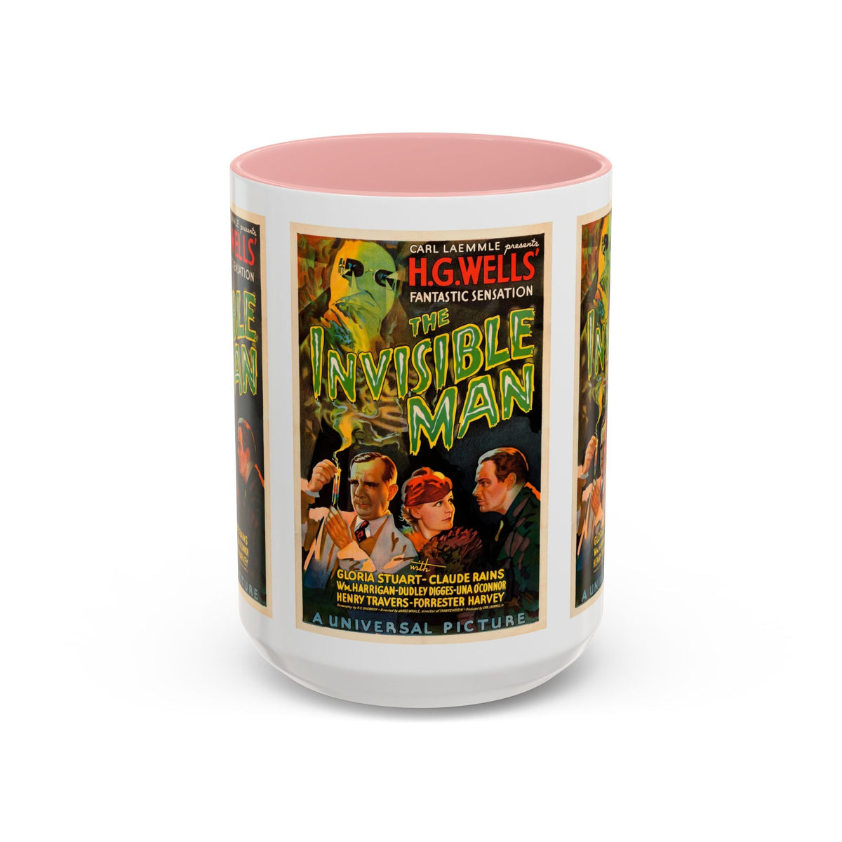 Cult Classic Movie Poster Art Accent Coffee Mug (11, 15oz) - Invisible Man 1933 - Mug